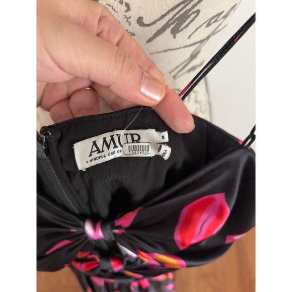 B39 Amur Afra Pleated Dress Womens 0 Swiftie Midnights Coquette Romantic Bold - Picture 8 of 10